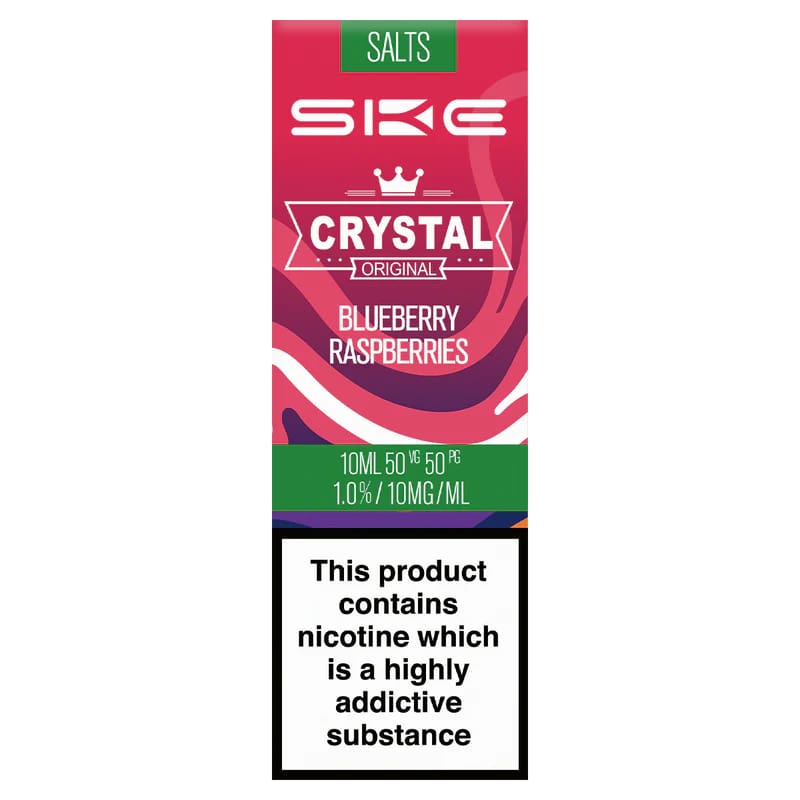 SKE Crystal Bar - Nic Salt - Blueberry Raspberries [10mg] (Sticker Single & Sticker Outer)