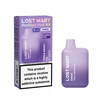 Lost Mary BM600 Pre Filled Pod Kit [Triple Berry Ice 20mg]