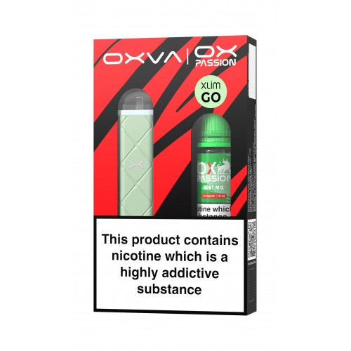 Oxva Xlim Go Pod Kit [Light Green] and Ox Passion - Mint Mix [10mg]